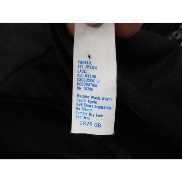 VINTAGE Satin Camisole Top Women 34 Medium Black Satin Lace Lingerie Warners USA - Picture 11 of 12